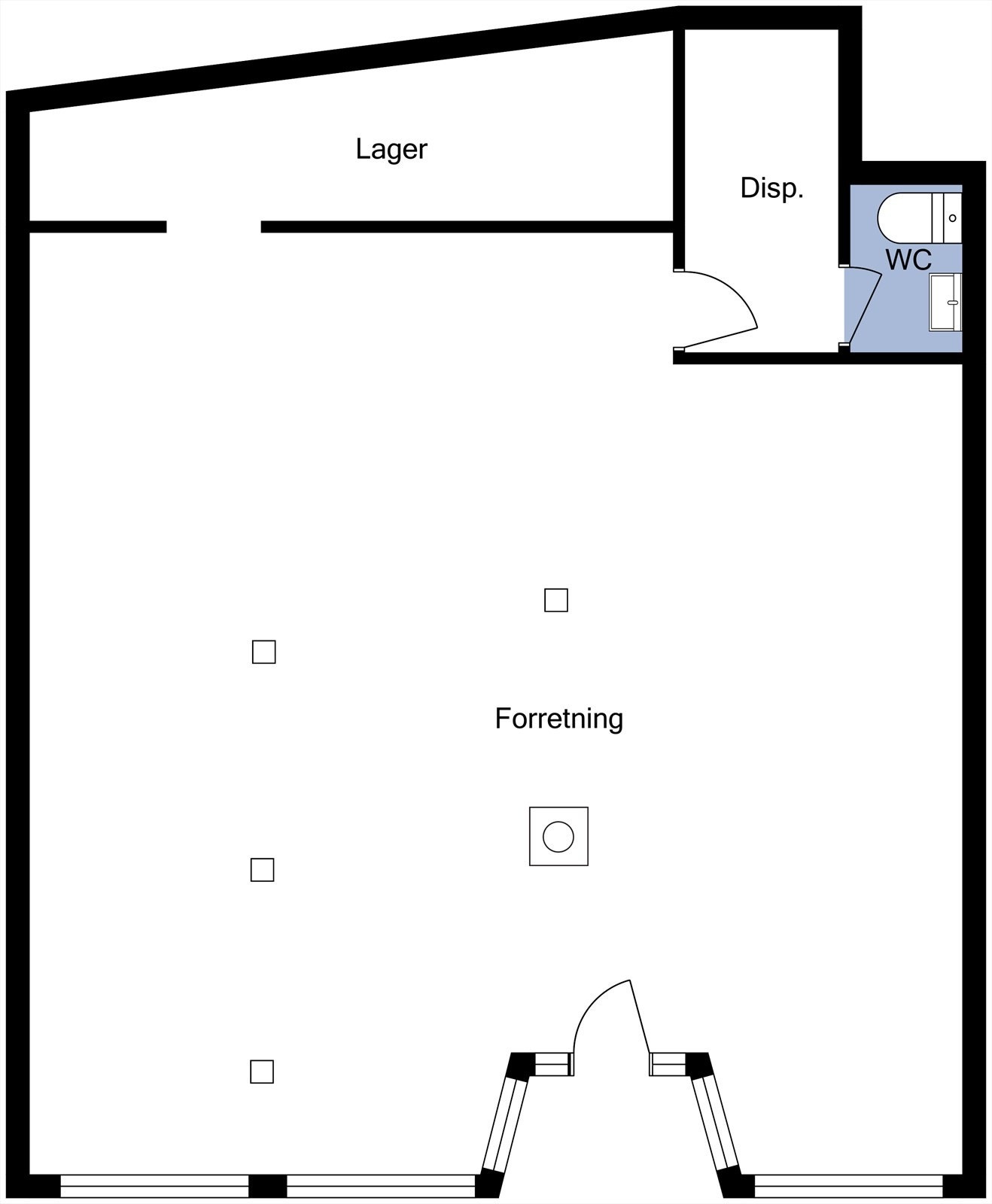Planløsning 1. etasje Galleribilde