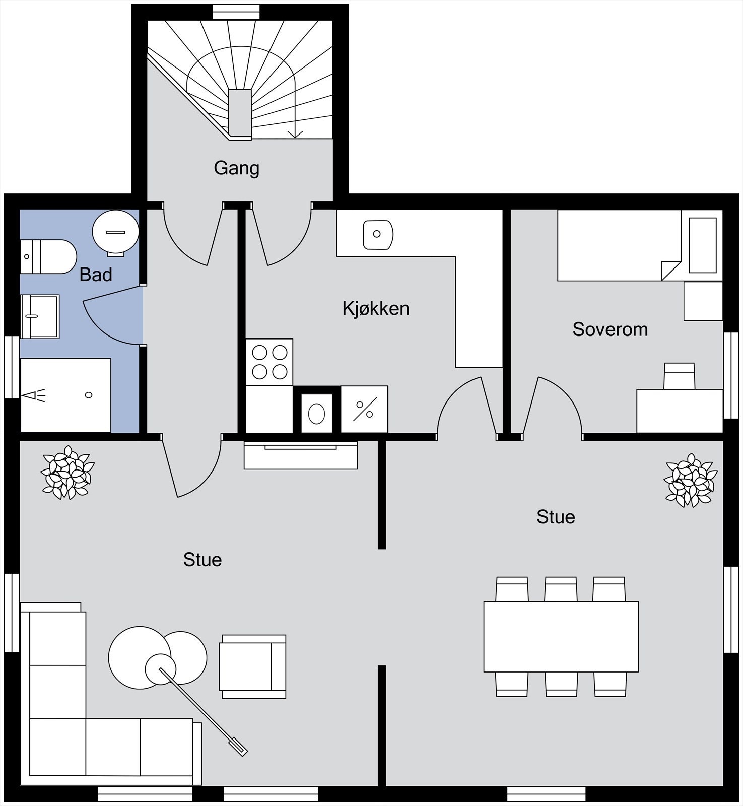 Planløsning 3. etasje Galleribilde