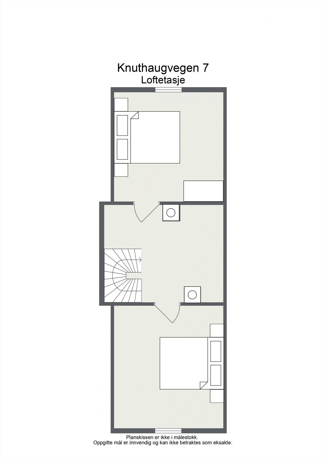 Plantegning, loft. Galleribilde