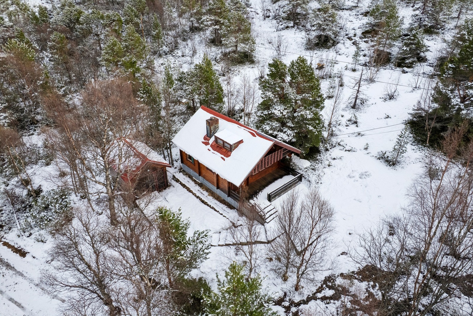 Eiendommen ligger usjenert til, omgitt av skog og natur. Galleribilde