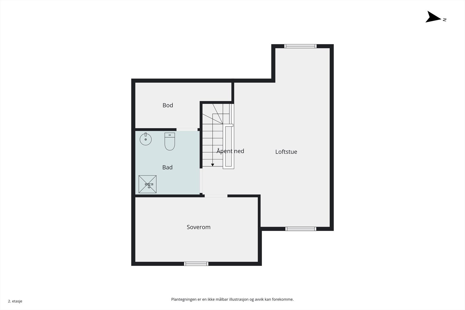 Plantegning - 3. etg/loft Galleribilde
