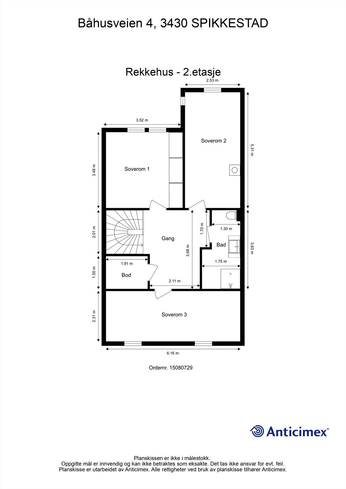 Plantegning 2.etg Galleribilde