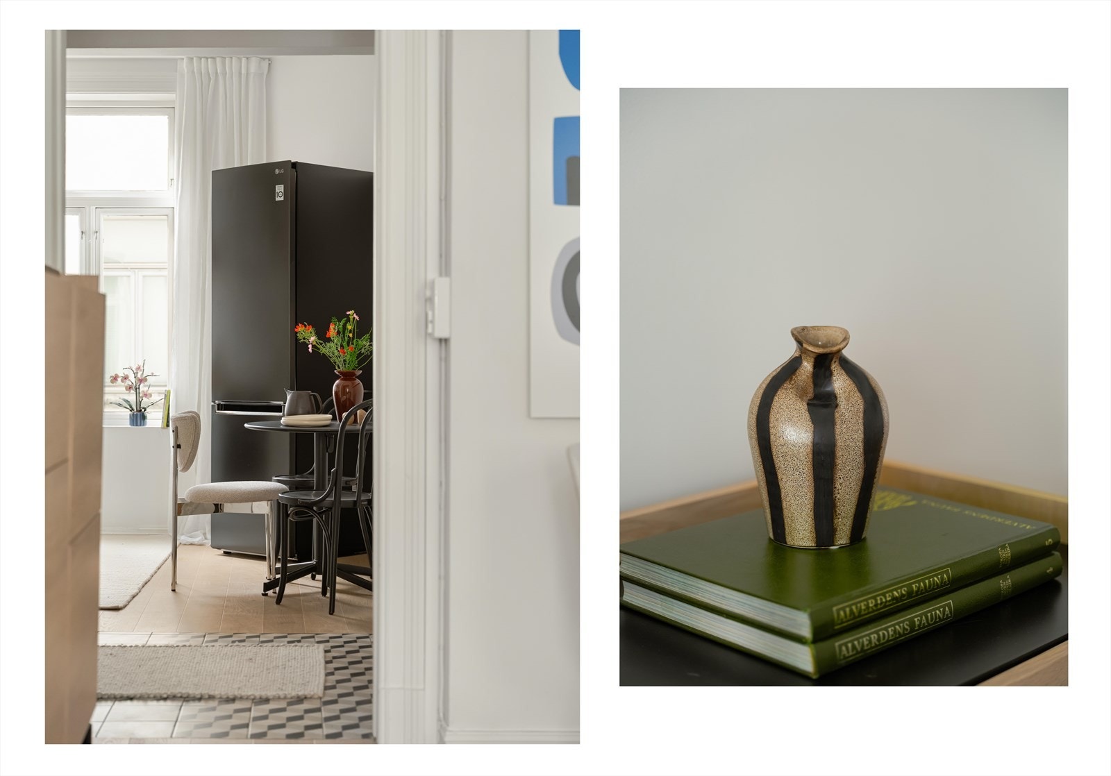 Naturlig lys på kjøkkenet gir et lyst og funksjonelt arbeidsområde. Galleribilde