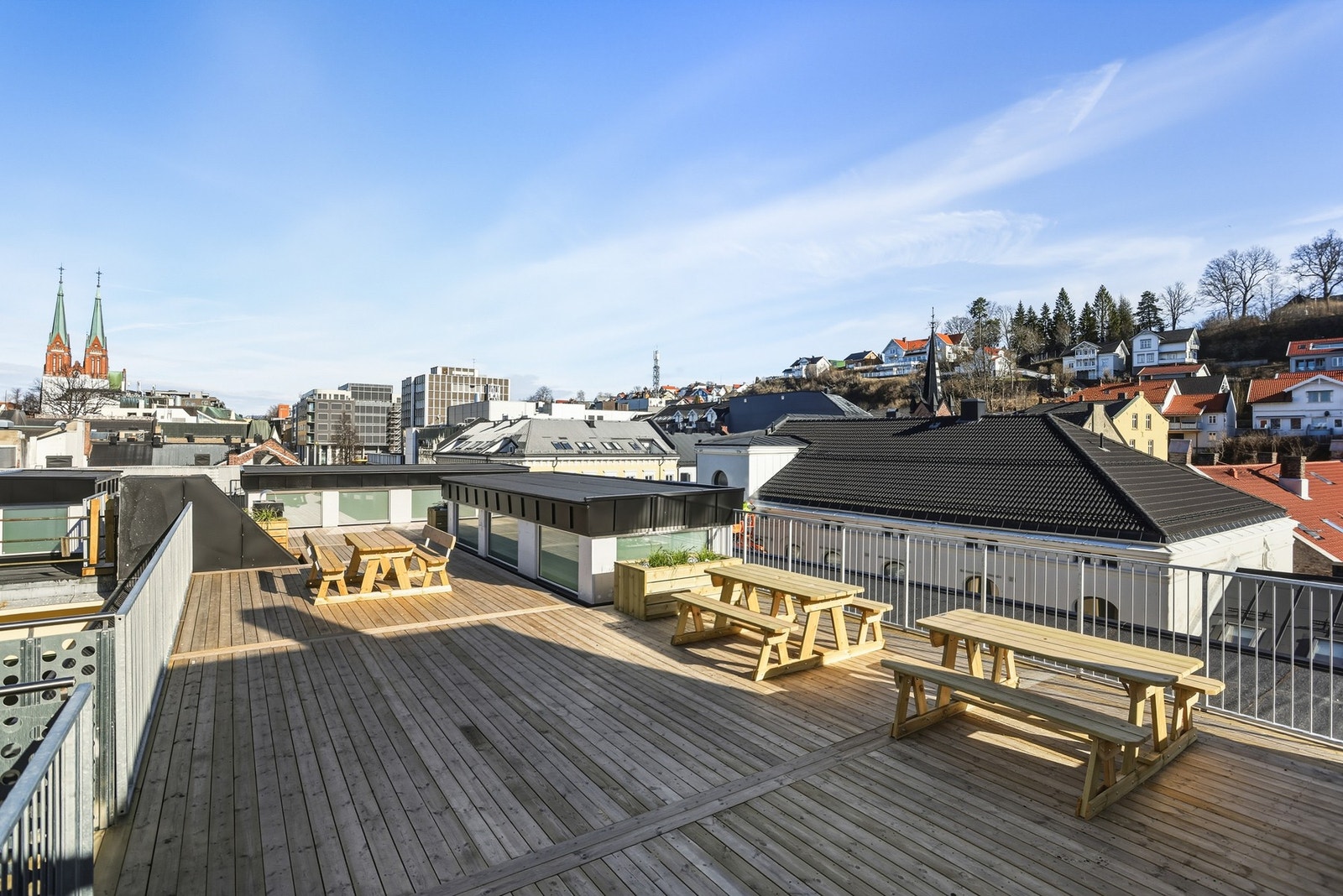 Herlig, felles takterrasse Galleribilde