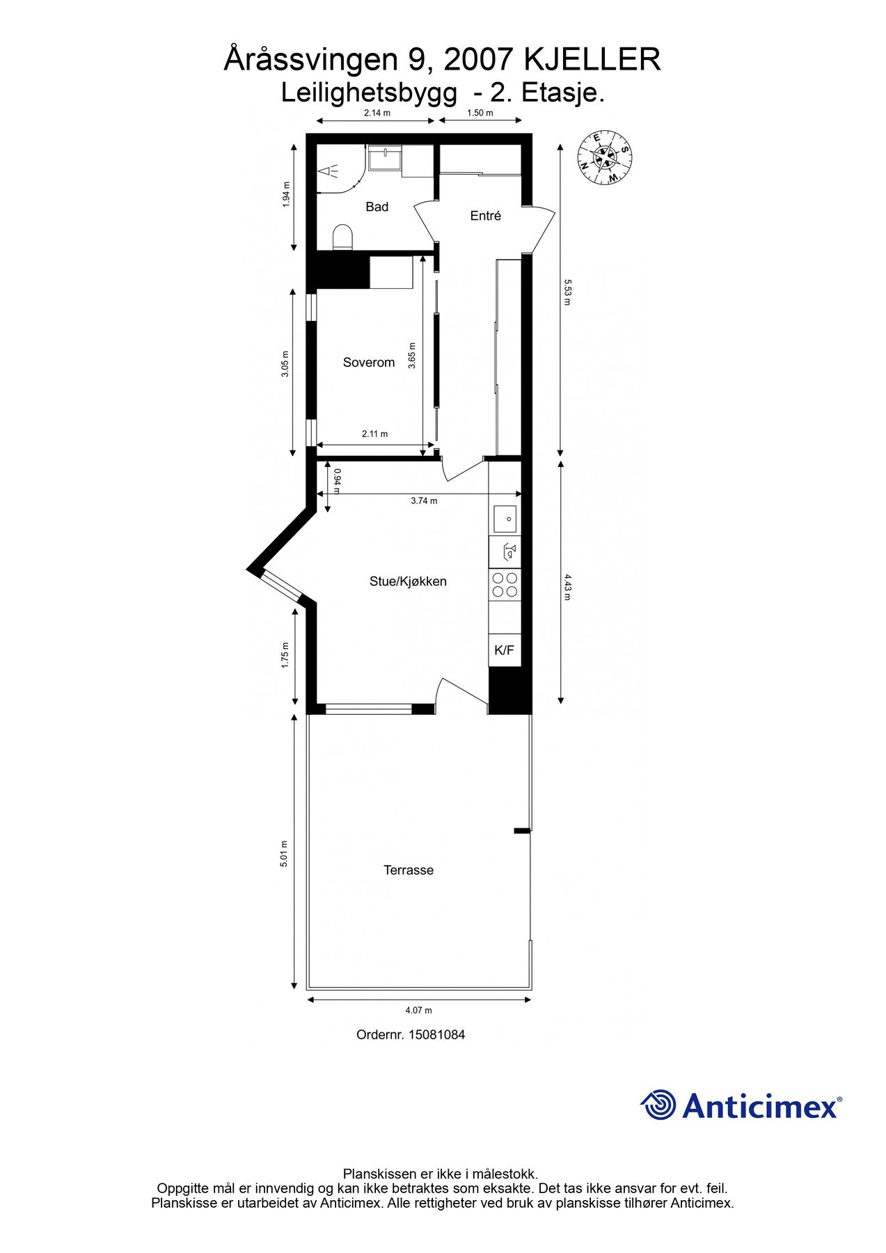 Nå skal vi inn, men først planskisse så du får orientert deg litt før du ser videre. Galleribilde