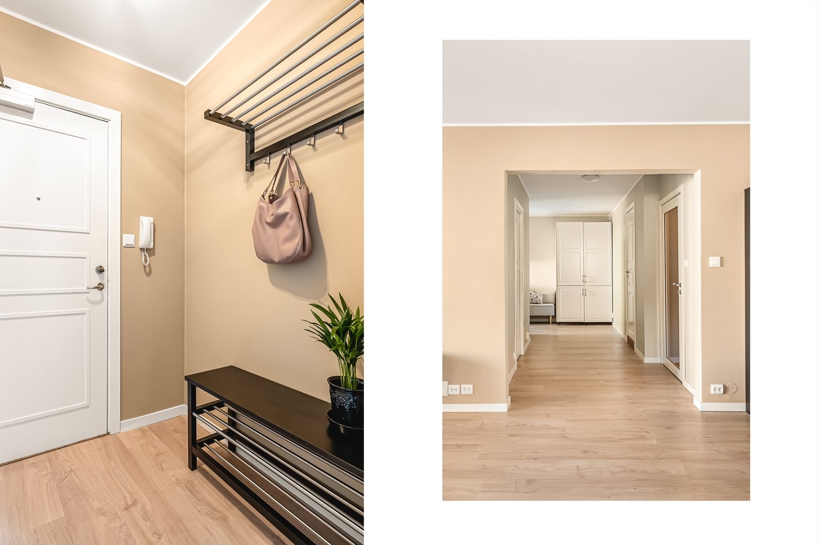 Lyst og romslig inngangsparti. Galleribilde
