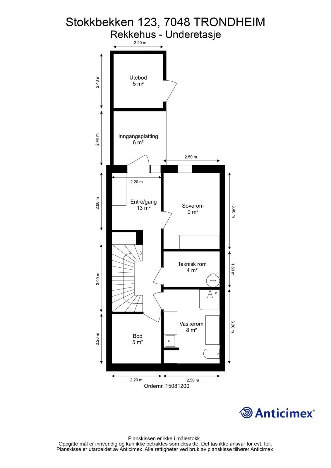 Planskisse - Underetasje. Galleribilde