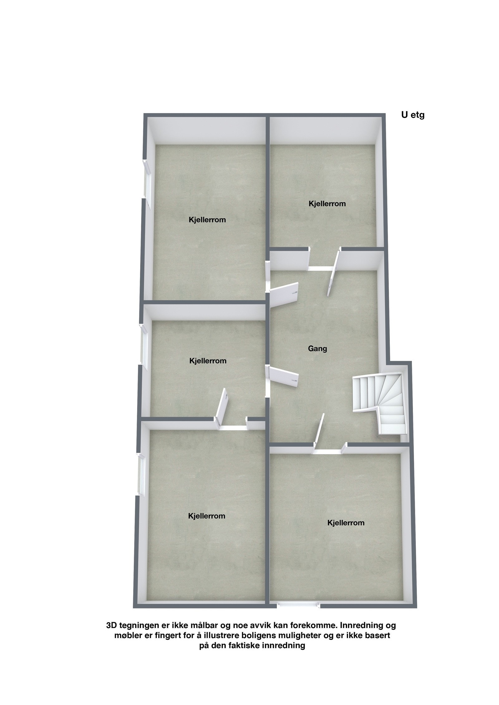 Plantegning kjeller Galleribilde