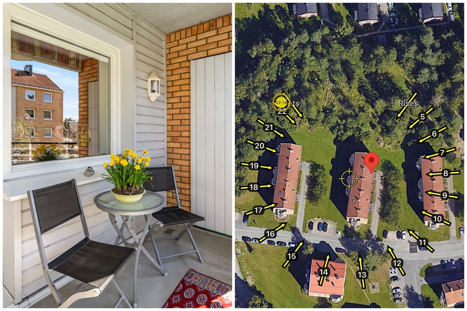 Vestvendt beliggenhet gir gode solforhold på dagtid og ettermiddag. Galleribilde