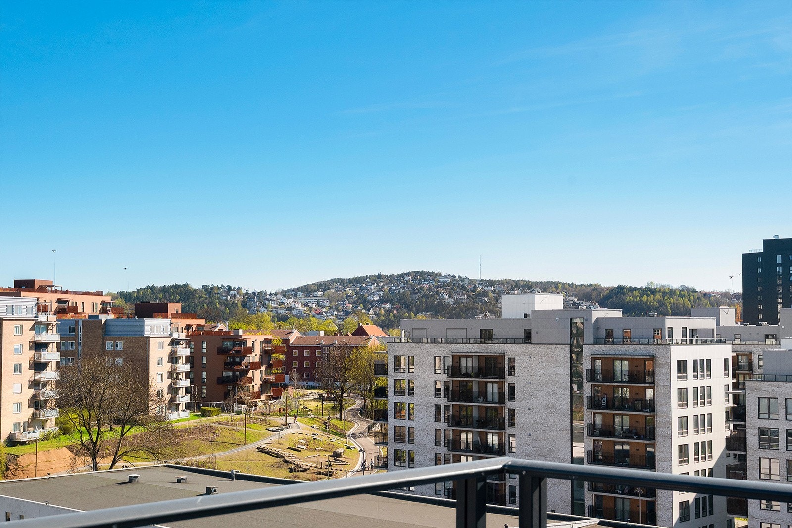Utsikt fra takterrasse Galleribilde