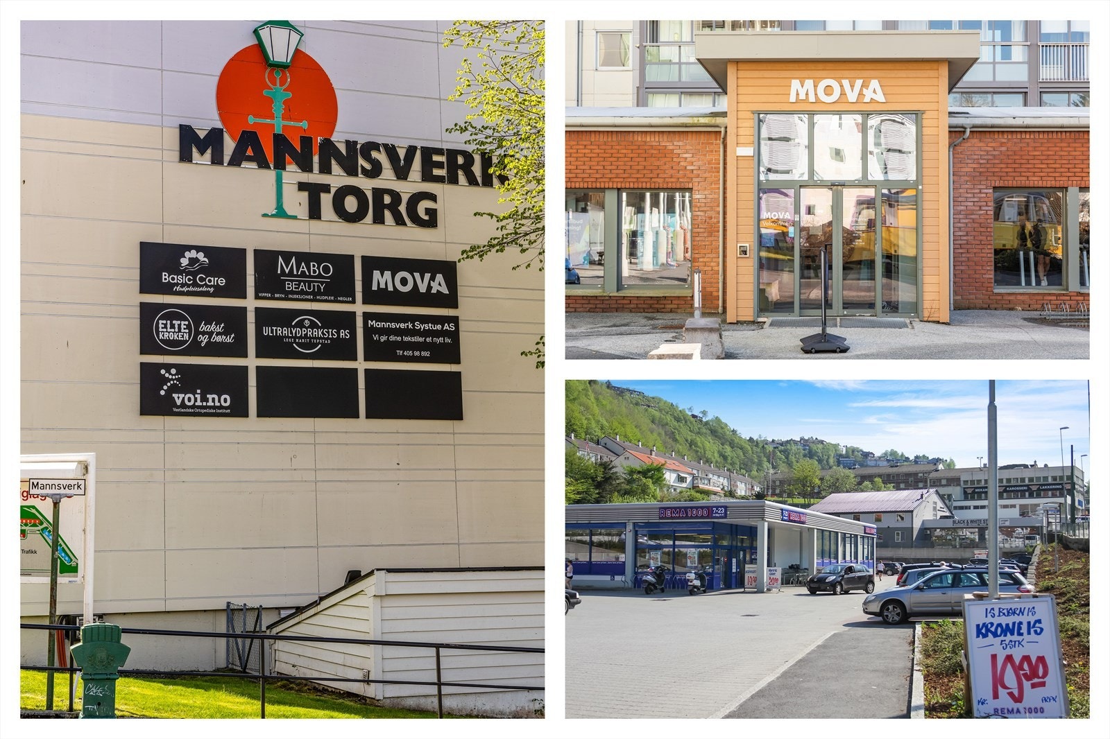 For dagligvarehandel ligger Rema 1000 praktisk til rett ved. Galleribilde