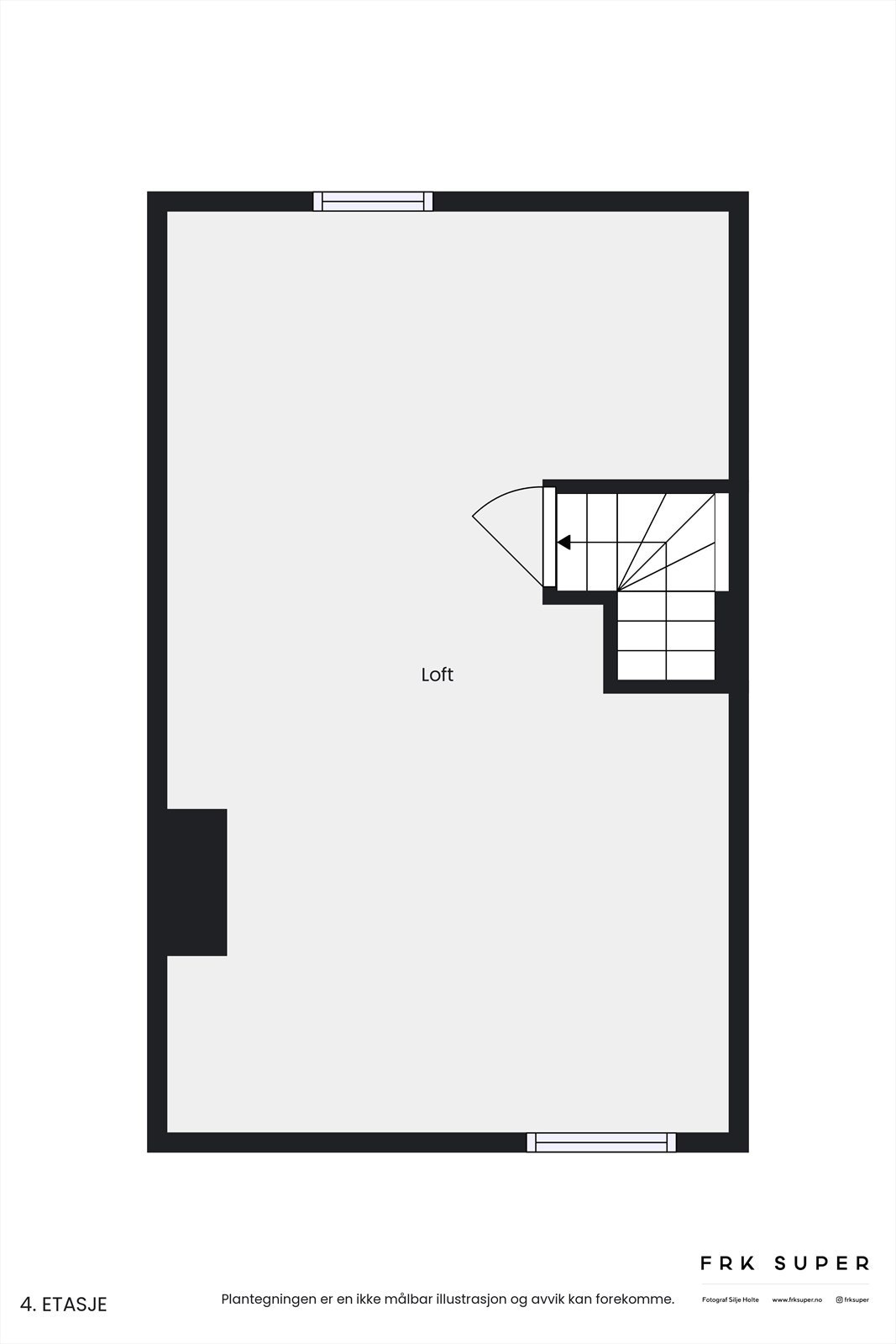 Plantegning Loft. Galleribilde
