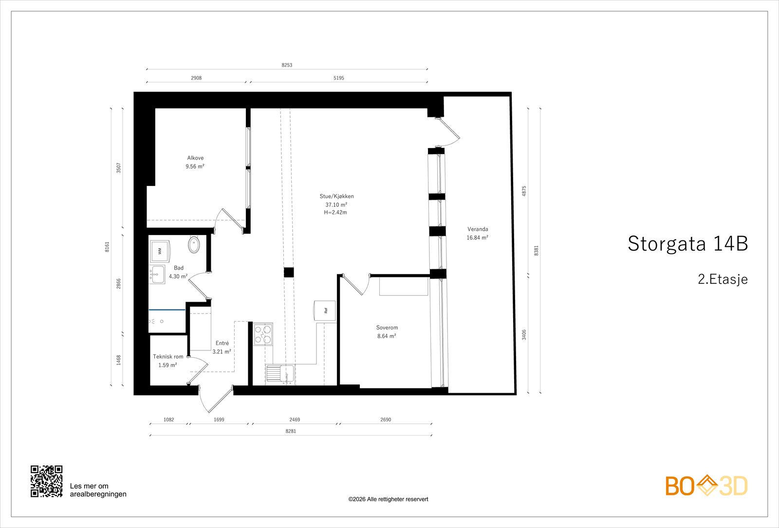 Plantegning 2. etasje Galleribilde