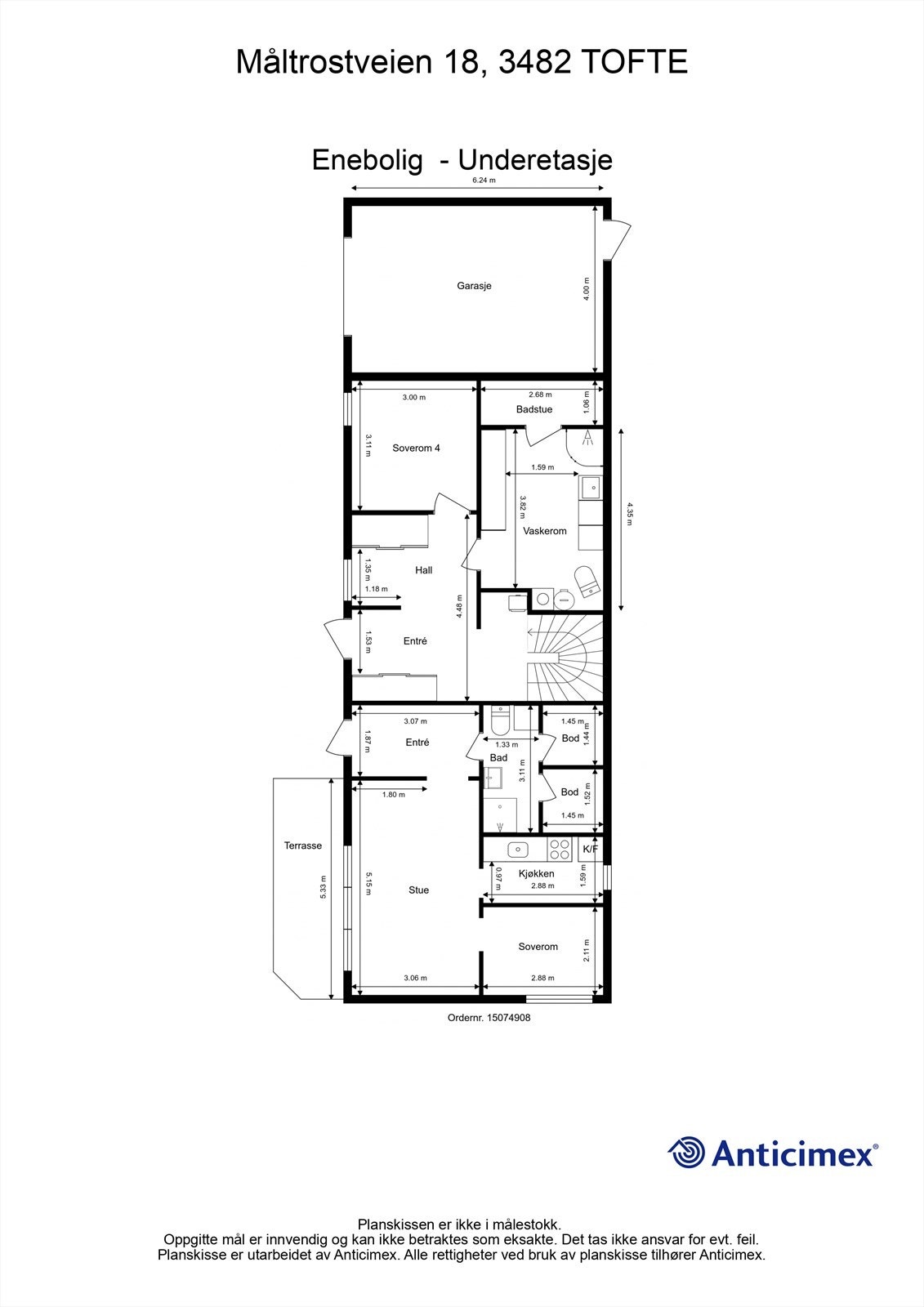 Plantegning underetasje Galleribilde