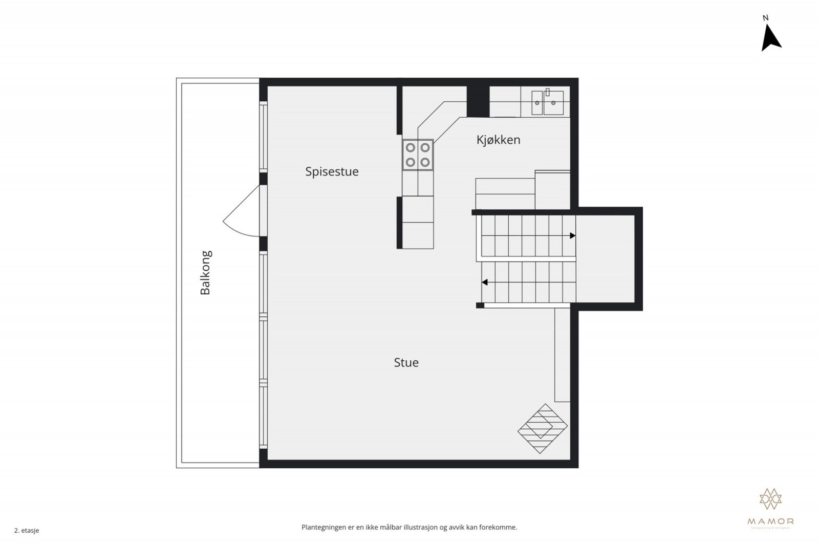 Plantegning 1. etasje Galleribilde