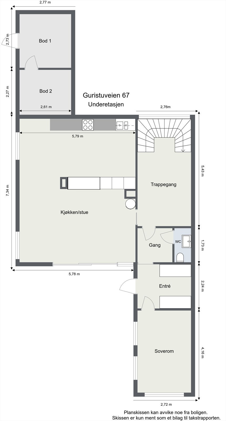 Plantegning Underetasjen Galleribilde
