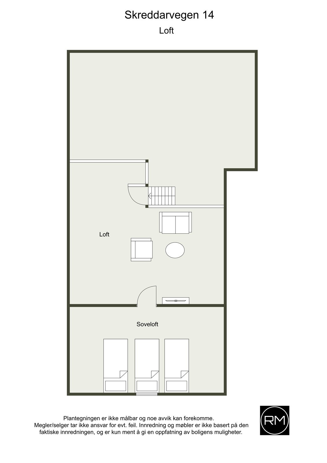 Plantegning loft Galleribilde