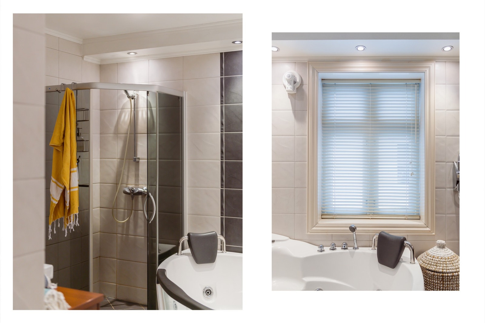 Badet er utstyrt med både hjørnekar og dusjnisje. Galleribilde