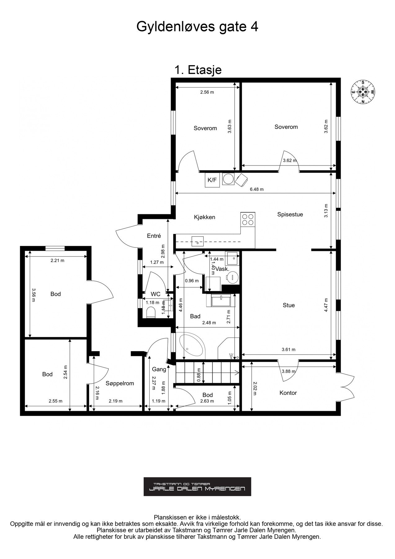 Plantegning hovedetasje Galleribilde