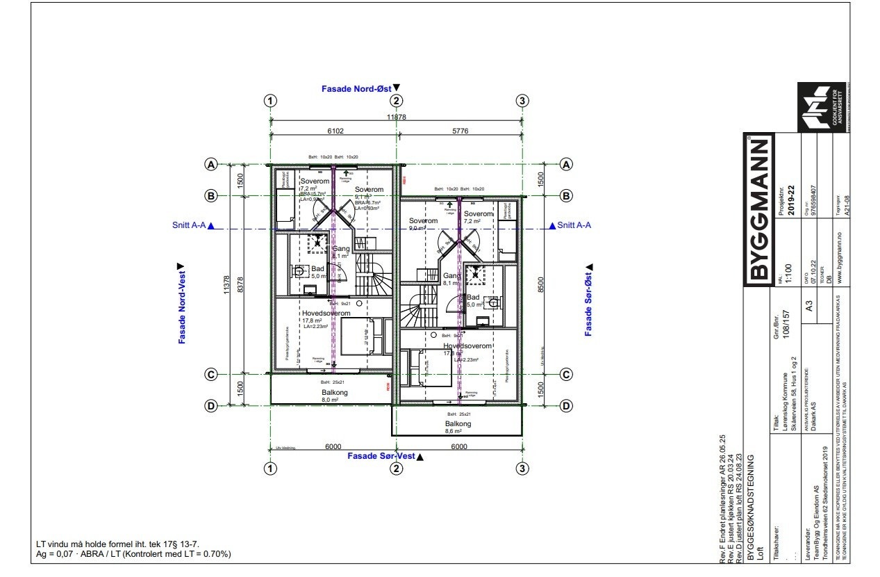 Plantegning 3. etasje. Galleribilde