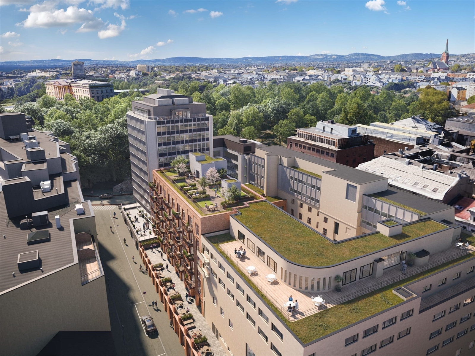 Illustrasjon | Prosjektets beliggenhet. Tilbaketrukket og fredelig, men likevel i hjertet av Oslo sentrum. I Staffeldts kan du trekke deg tilbake, vel vitende om at alt du trenger bare er en kort spasertur unna. Avvik kan forekomme. Galleribilde