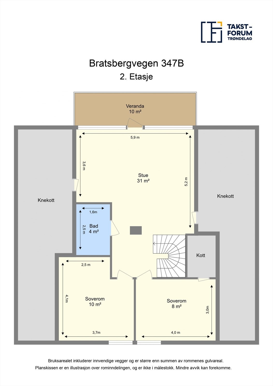 Planskisse 2. etasje. Galleribilde