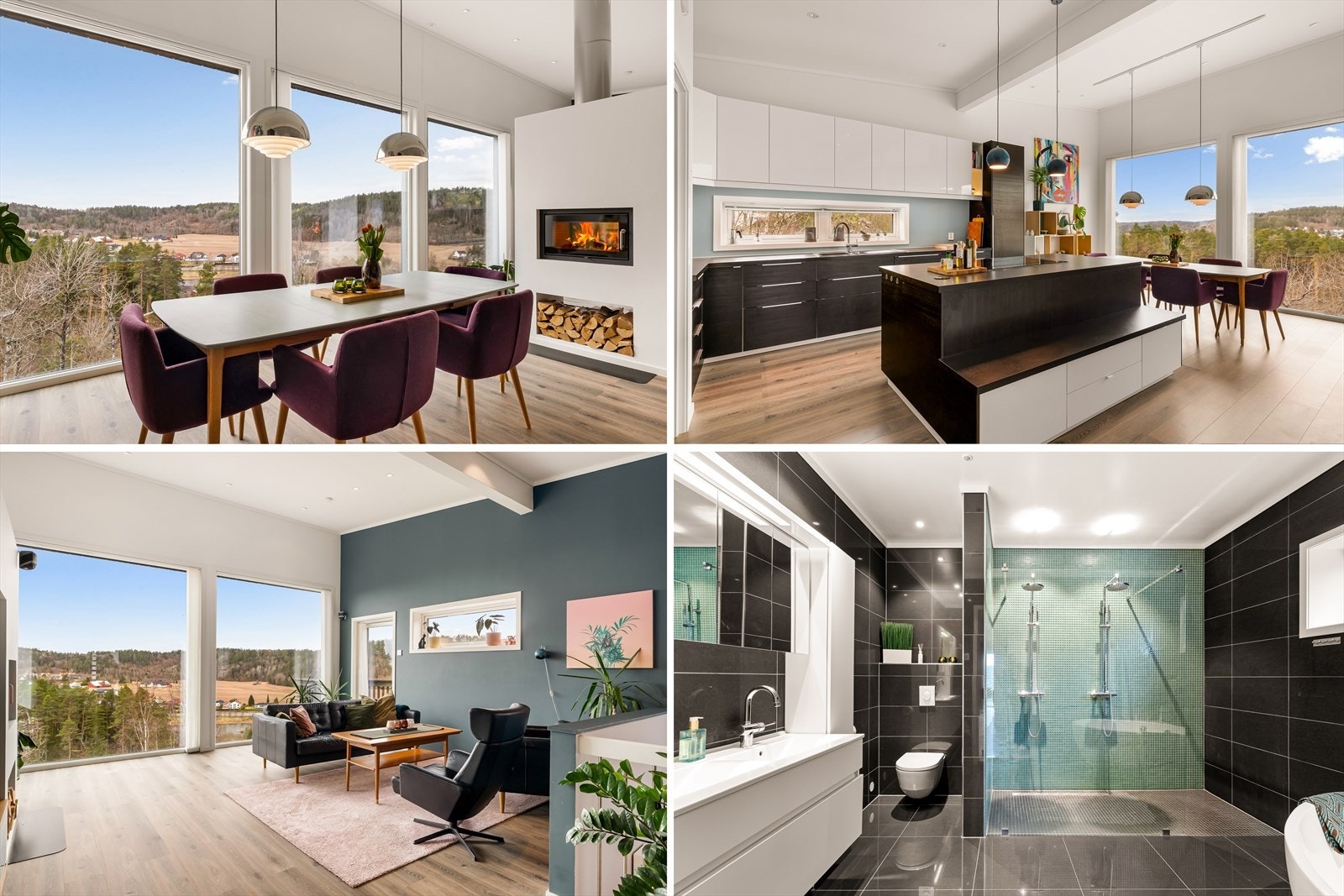 Velkommen til en moderne og stilfull bolig som byr på en nydelig utsikt. Her får du en harmonisk kombinasjon av moderne komfort og naturskjønne omgivelser, hvor utsikten virkelig setter prikken over i-en. Galleribilde