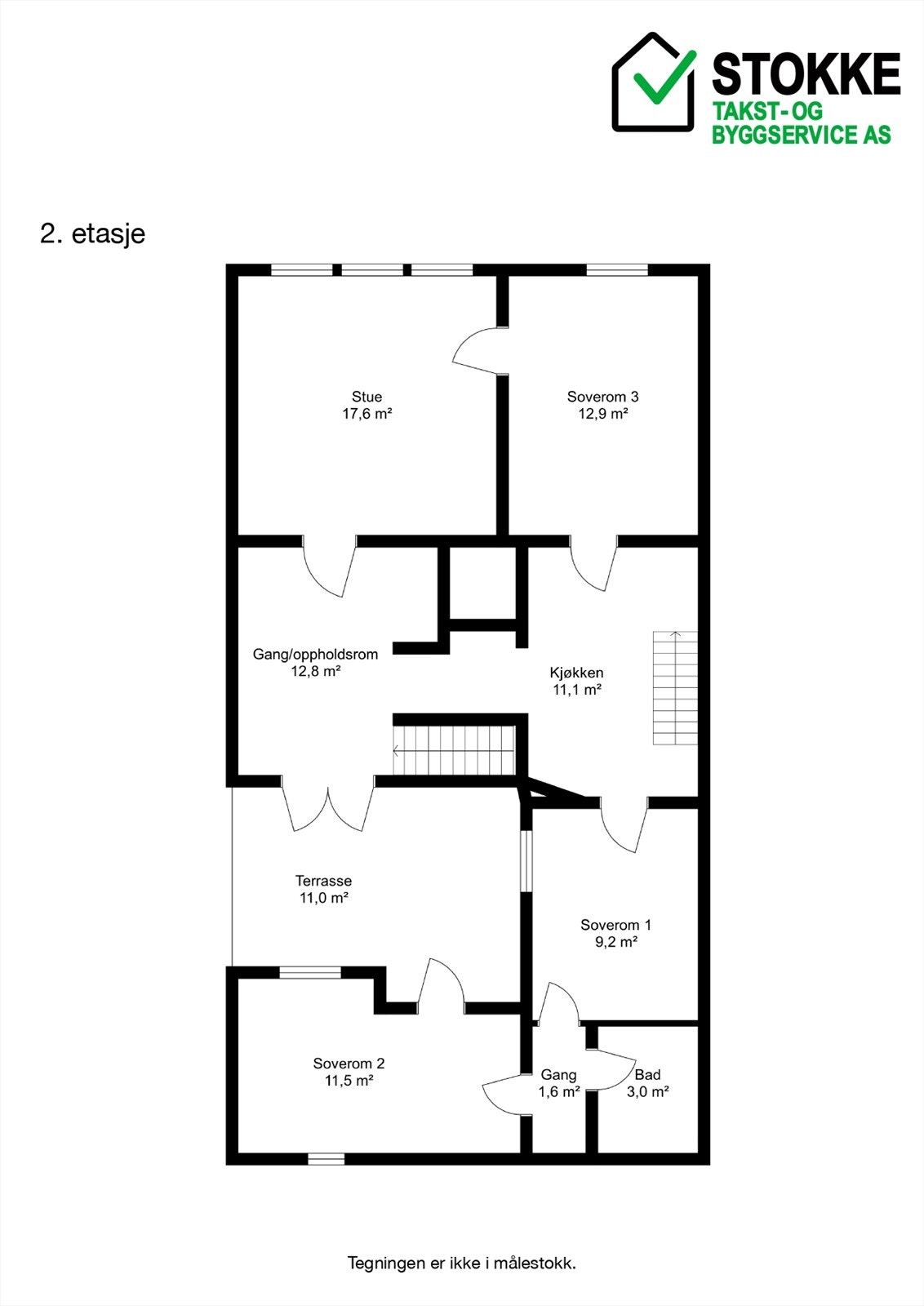 Plantegning 2. etasje Galleribilde
