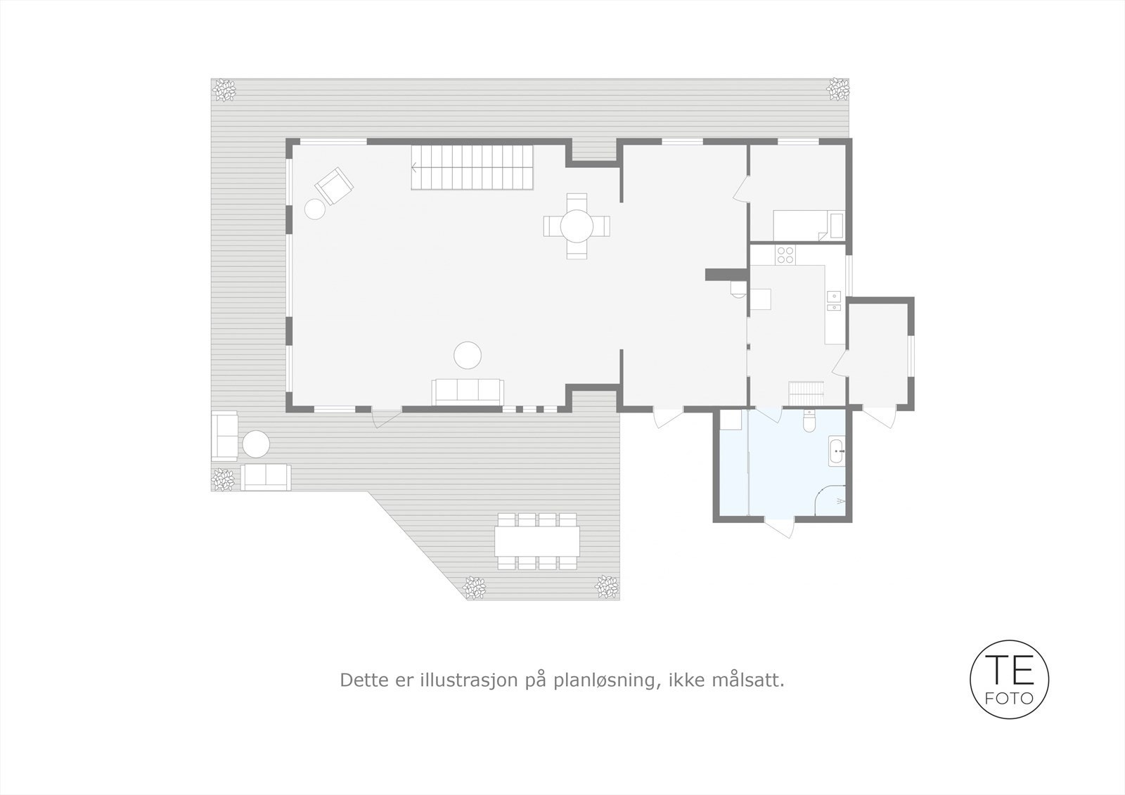 Plantegning første etasje. Galleribilde