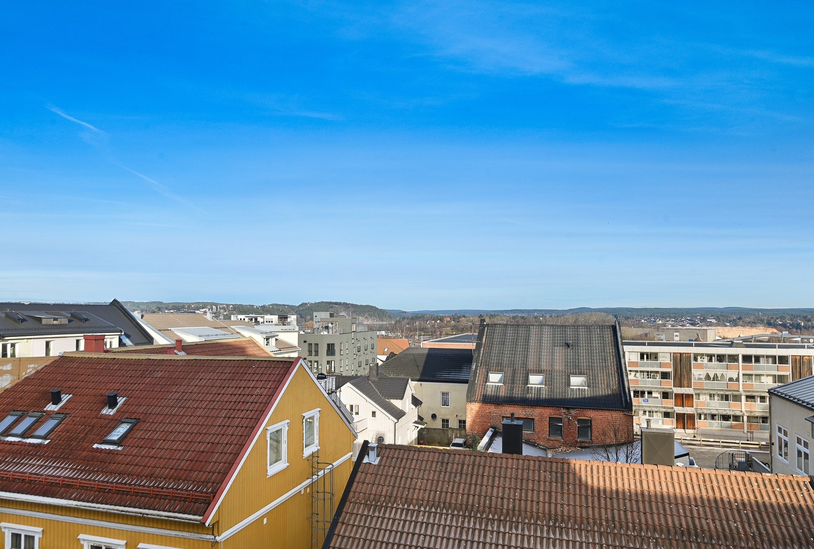 Leiligheten er nordvendt og har fin utsikt Galleribilde