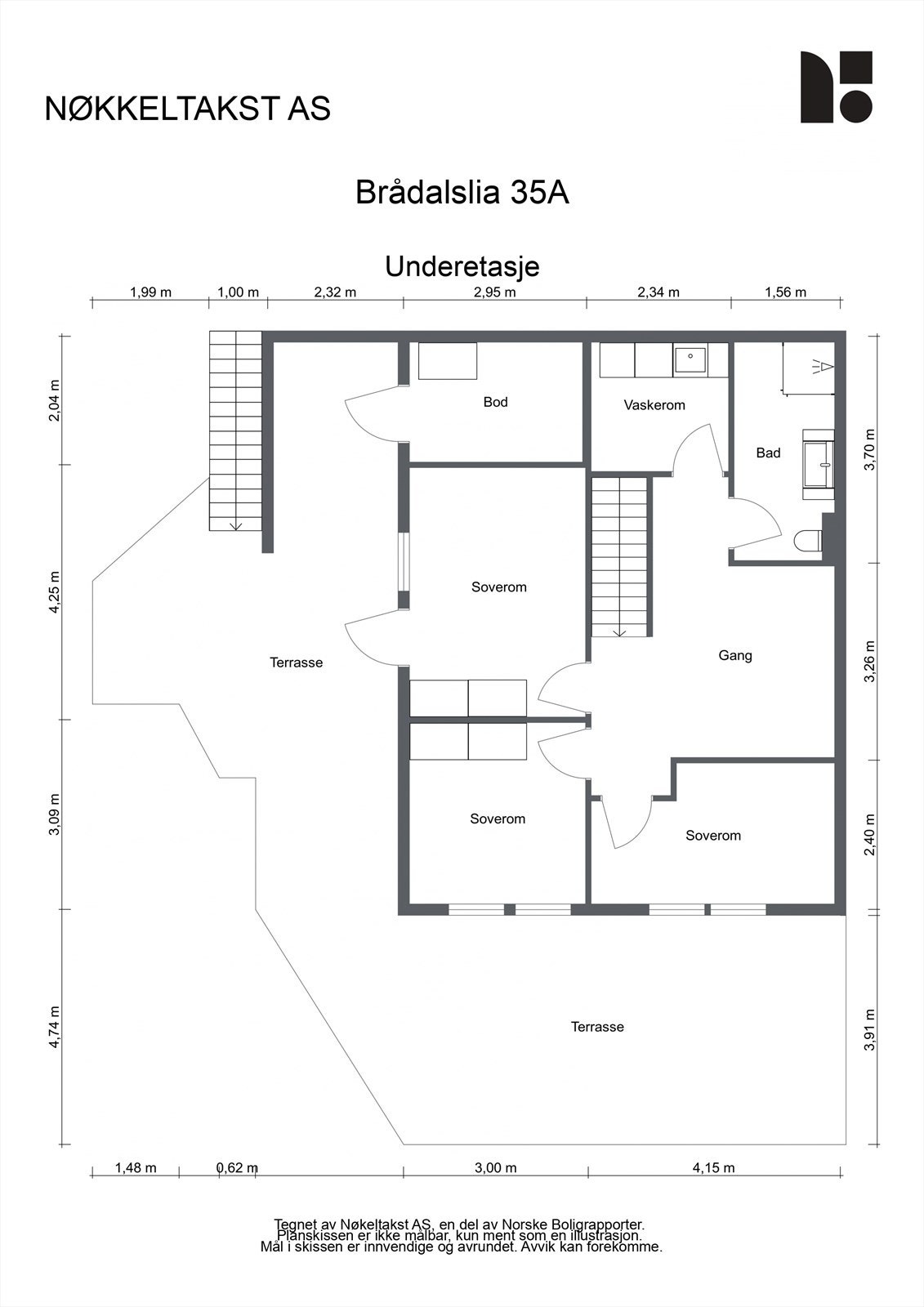 Plantegning U. etg. Galleribilde