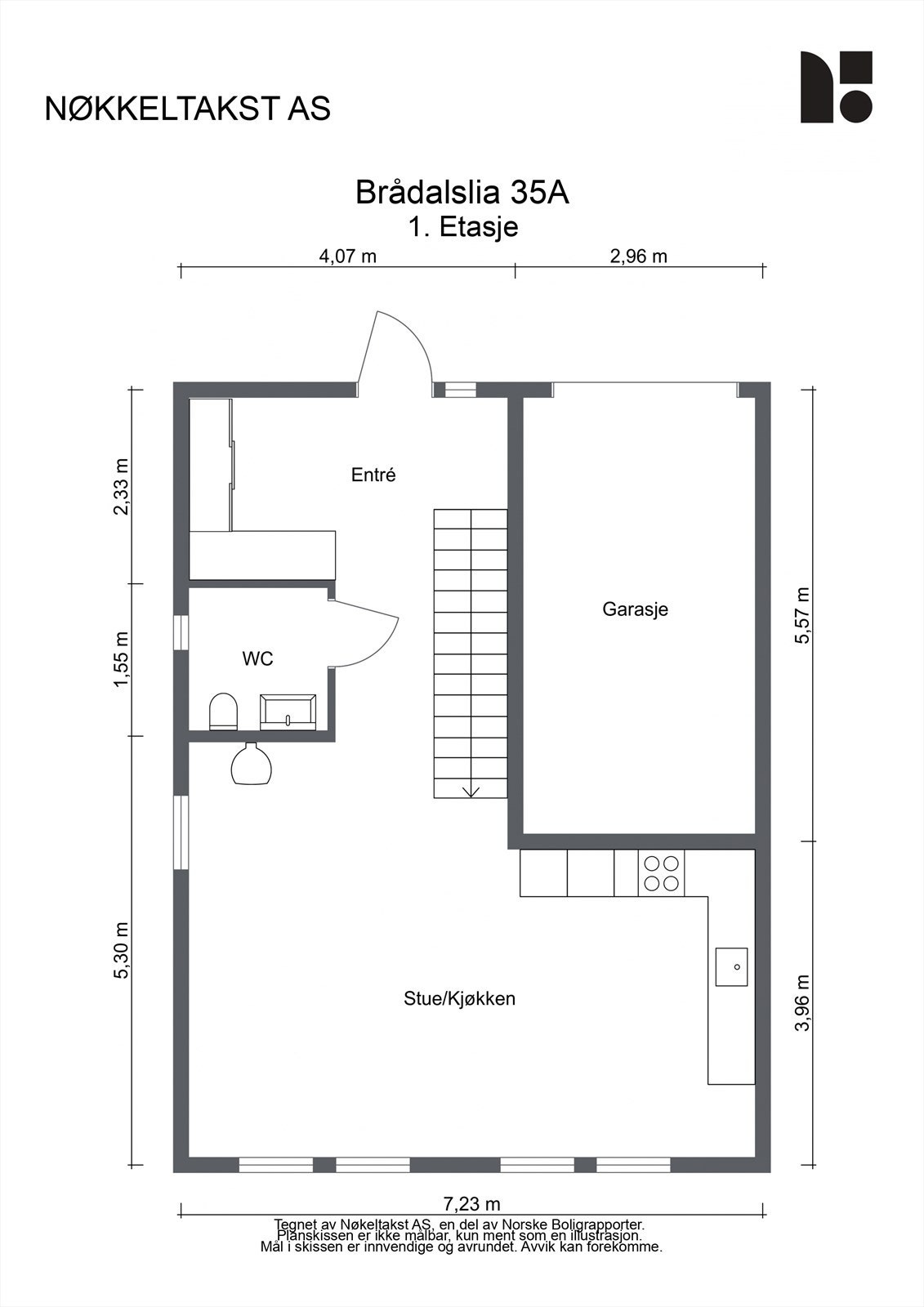 Plantegning 1. etg. Galleribilde