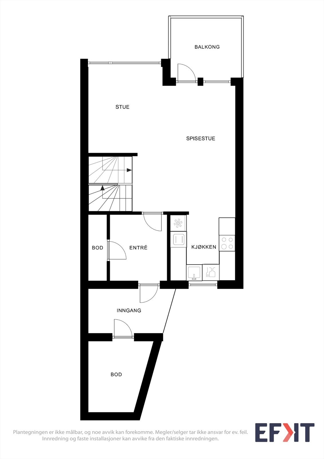 Planløsning hovedetasje Galleribilde