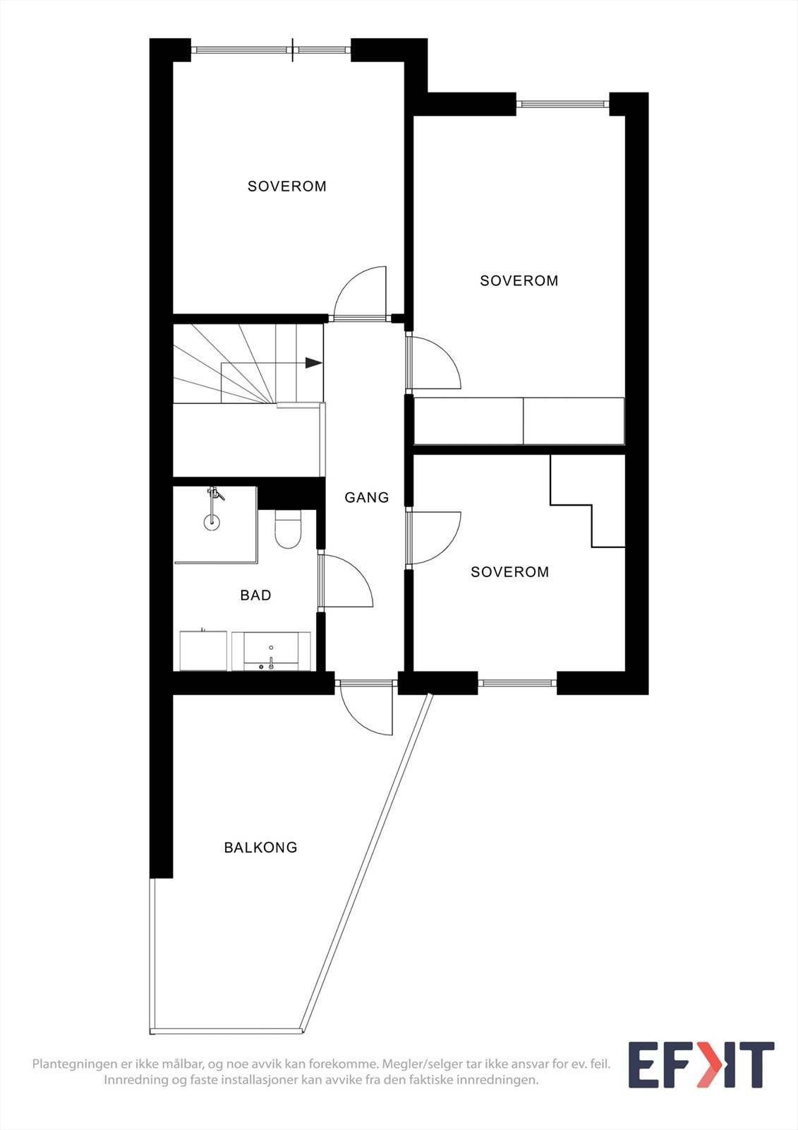 Planløsning 2. etasje Galleribilde