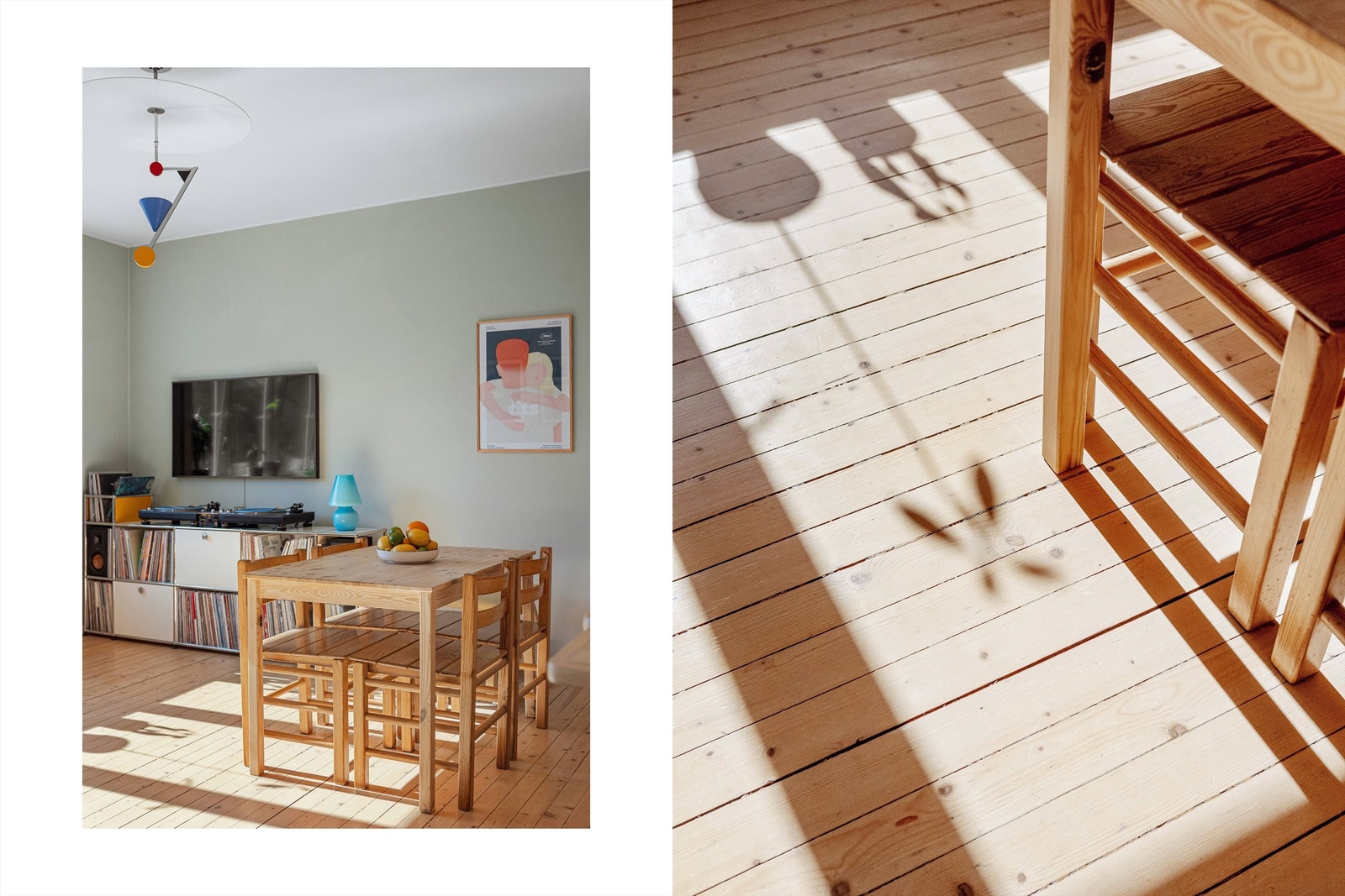 Det originale tregulvet er bevart og gir leiligheten særpreg og varme. Galleribilde