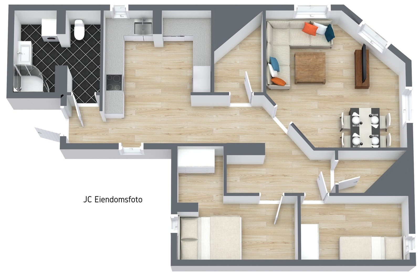 3d plantegning. Galleribilde