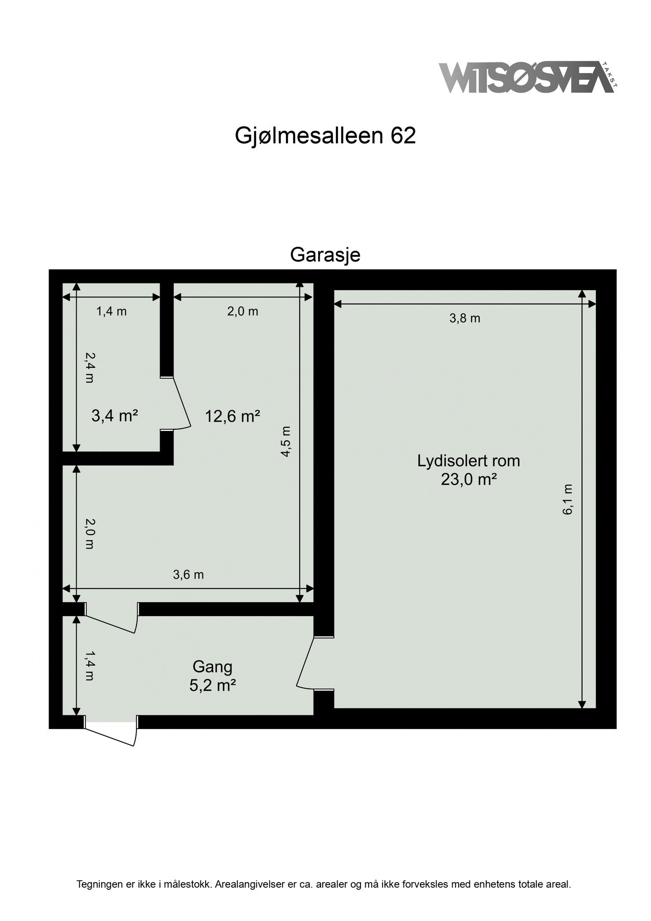 Planskisse garasje Galleribilde
