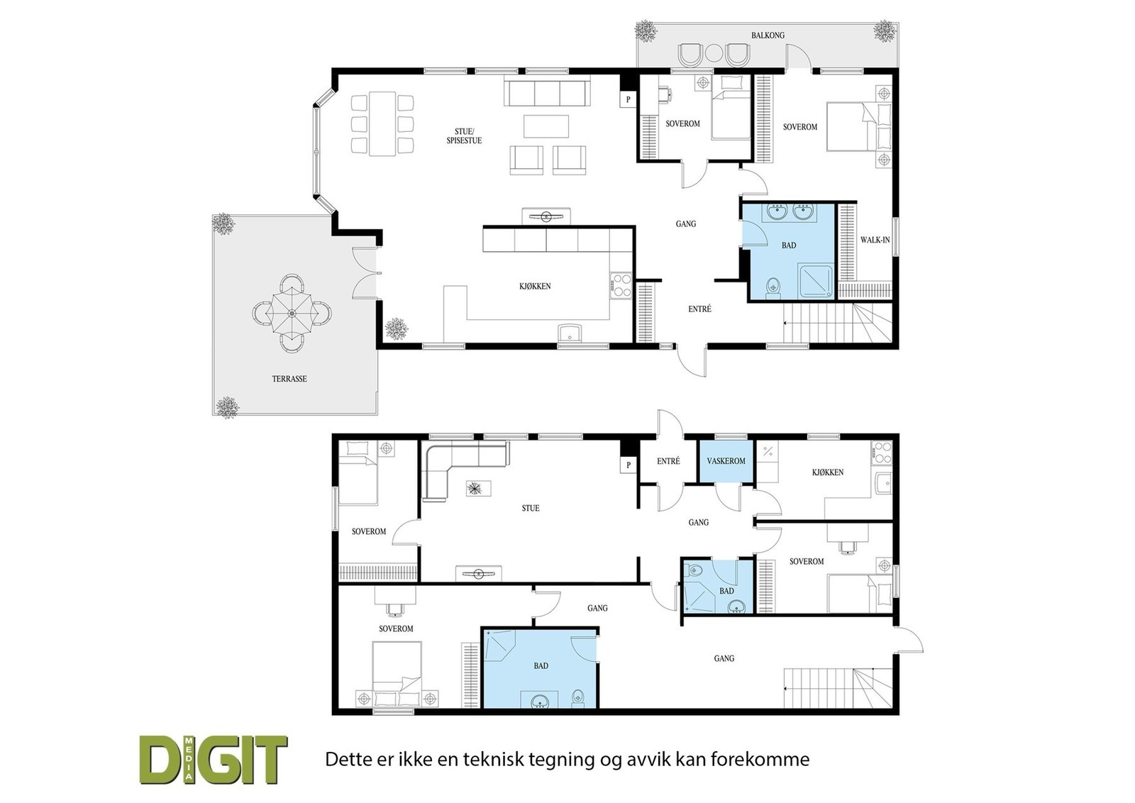 Plantegninger - Bakerovnsberget 55 Galleribilde