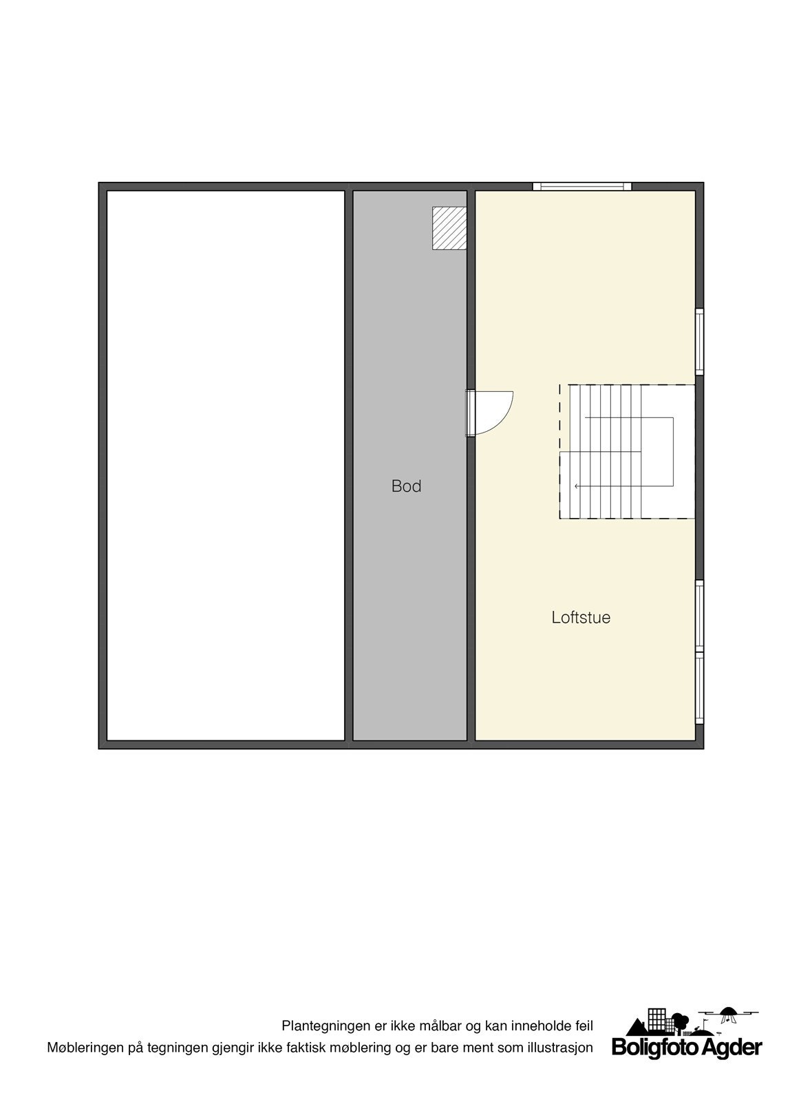 Plantegning Loftsetasje Galleribilde