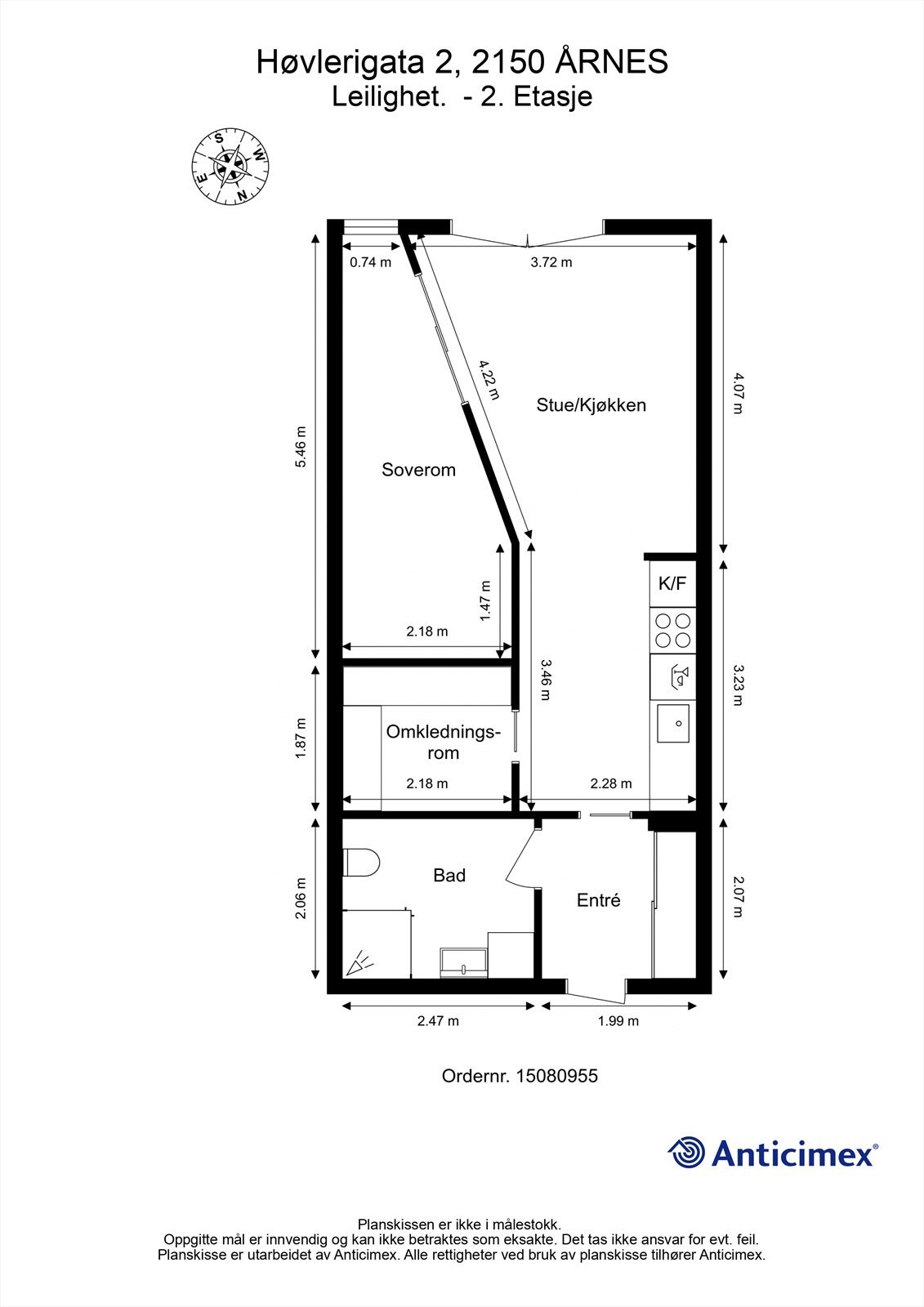 Plantegning - Leilighet. Galleribilde