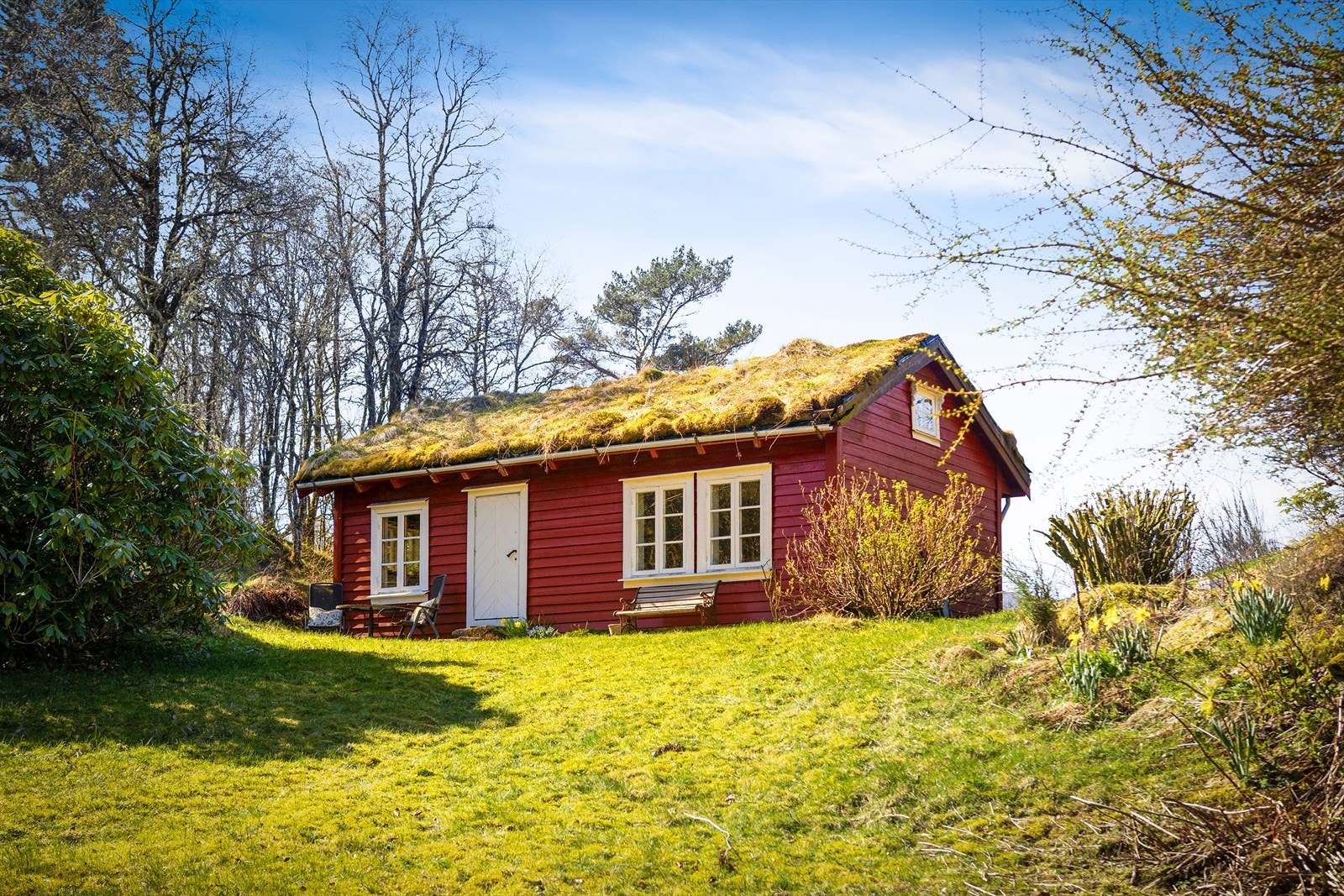 Her kan du trekke deg tilbake fra en travel hverdag og nyte stille dager i vakre omgivelser, uten naboer tett på. Galleribilde