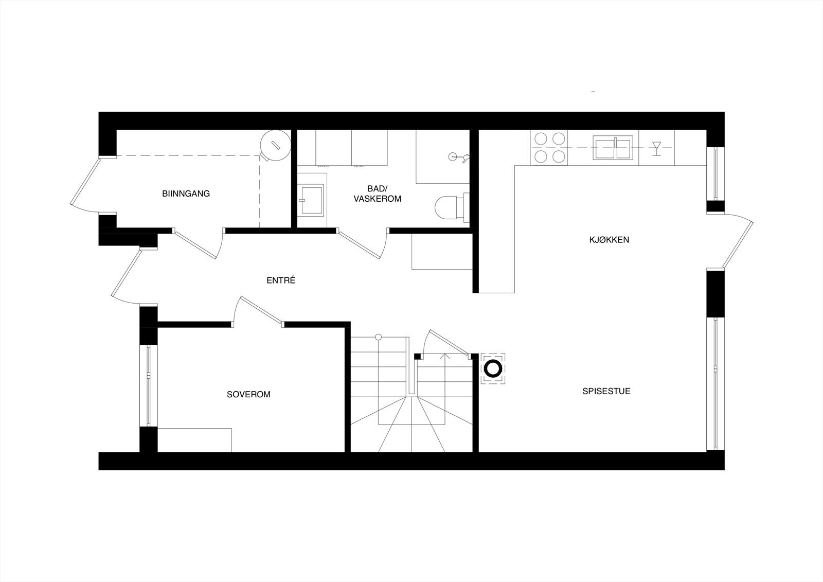 Planskisse 1. etasje Galleribilde