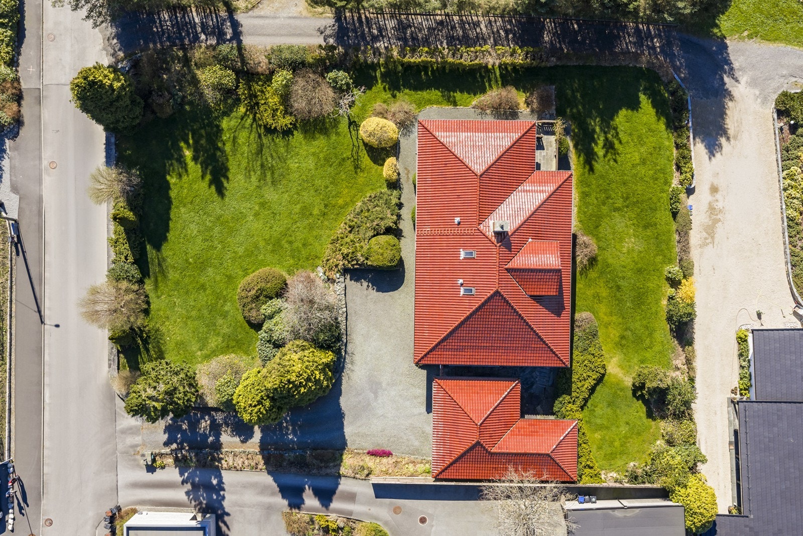 Eiendommen i fugleperspektiv Galleribilde