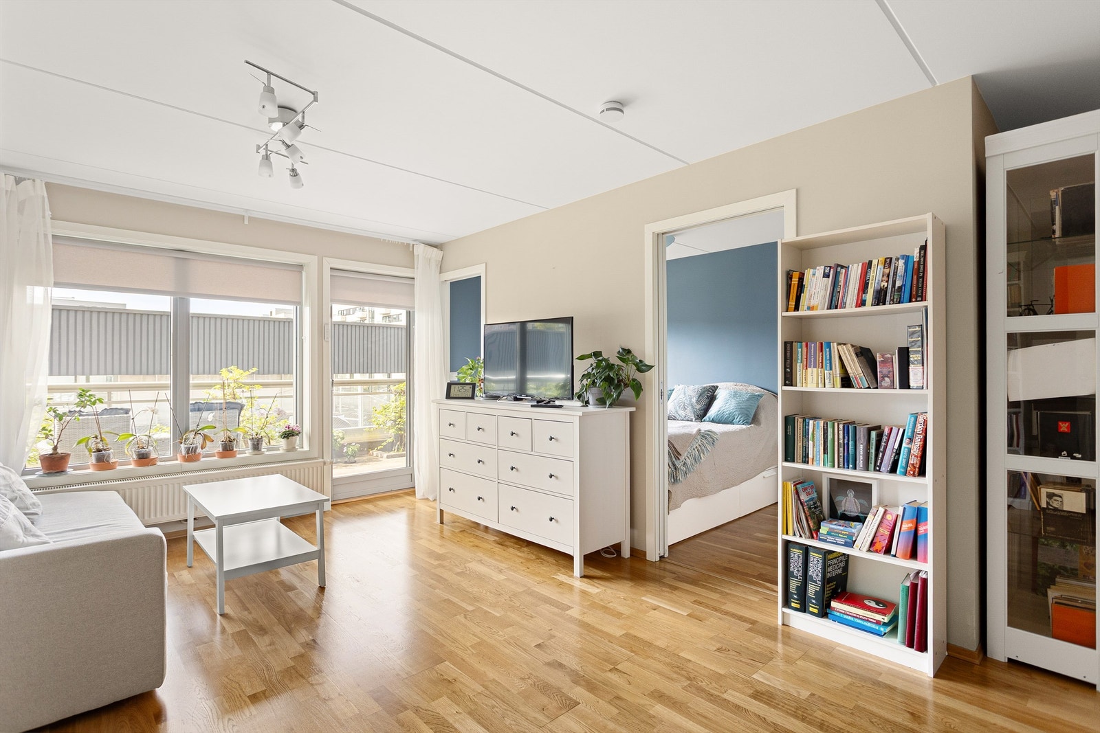 Store vindusflater sørger for rikelig med lysinnslipp. Galleribilde