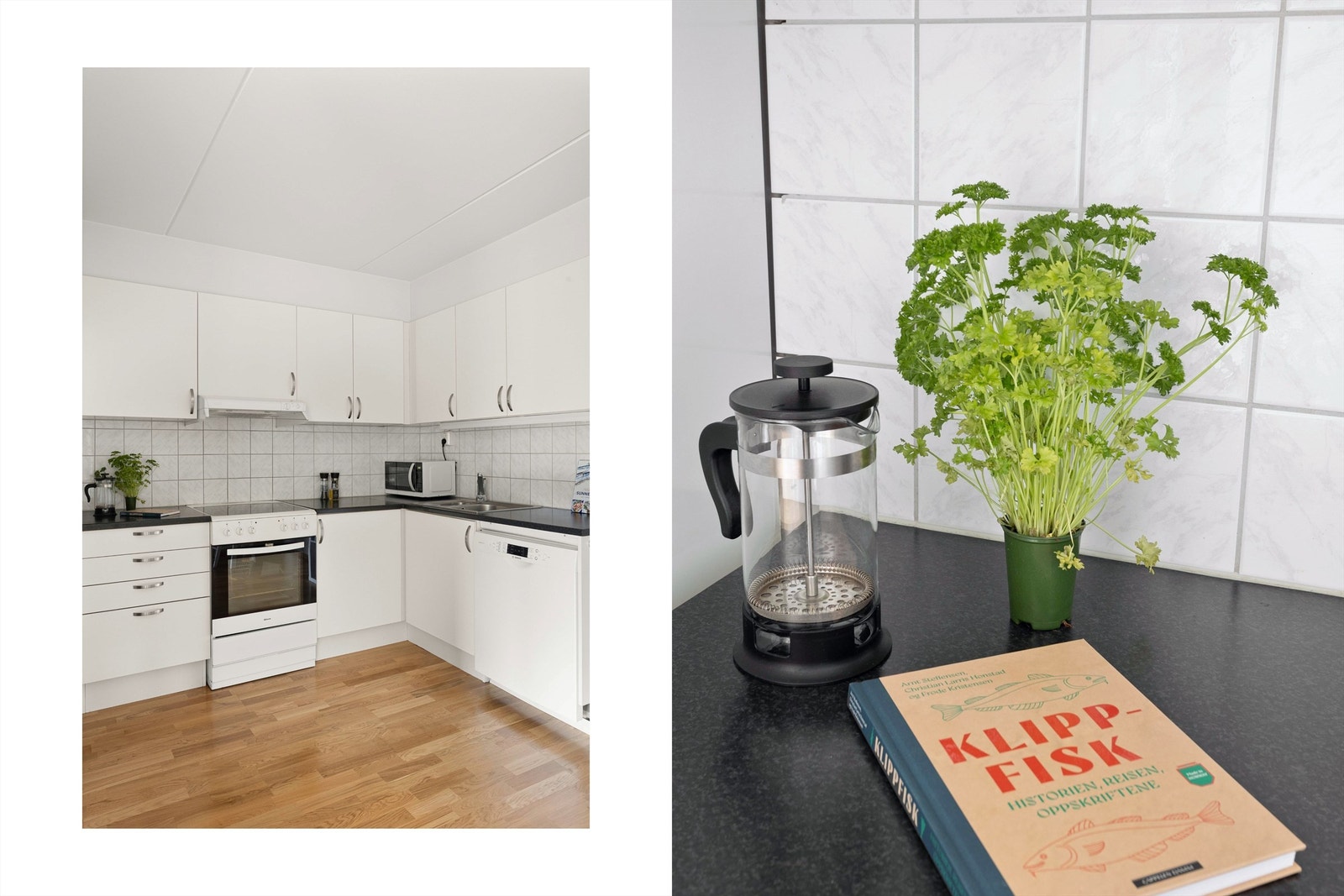 Laminatbenkeplate og avtrekk koblet til bygningens ventilasjonsanlegg. Galleribilde