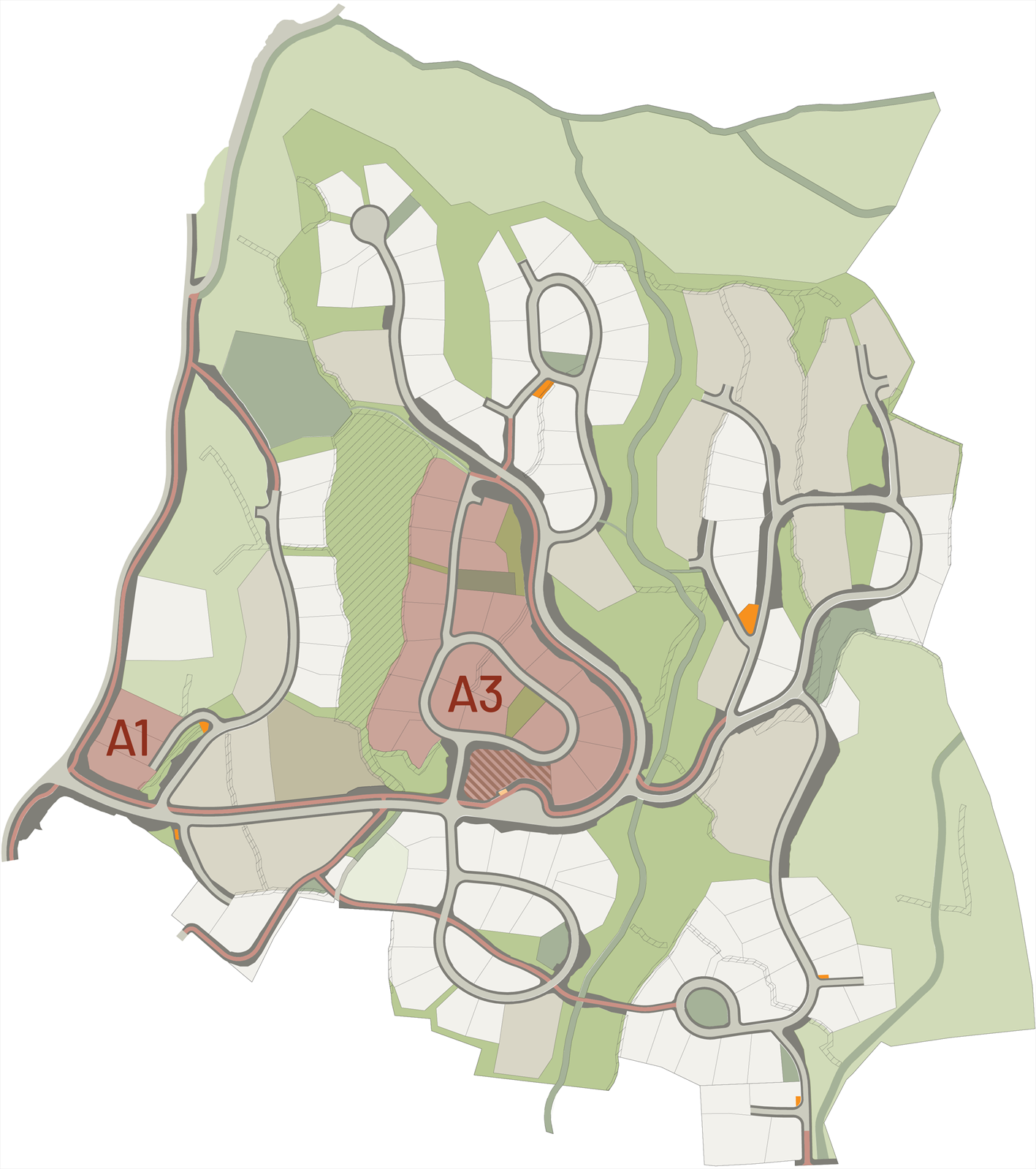 Tomteoversikt A3 og A1. Galleribilde