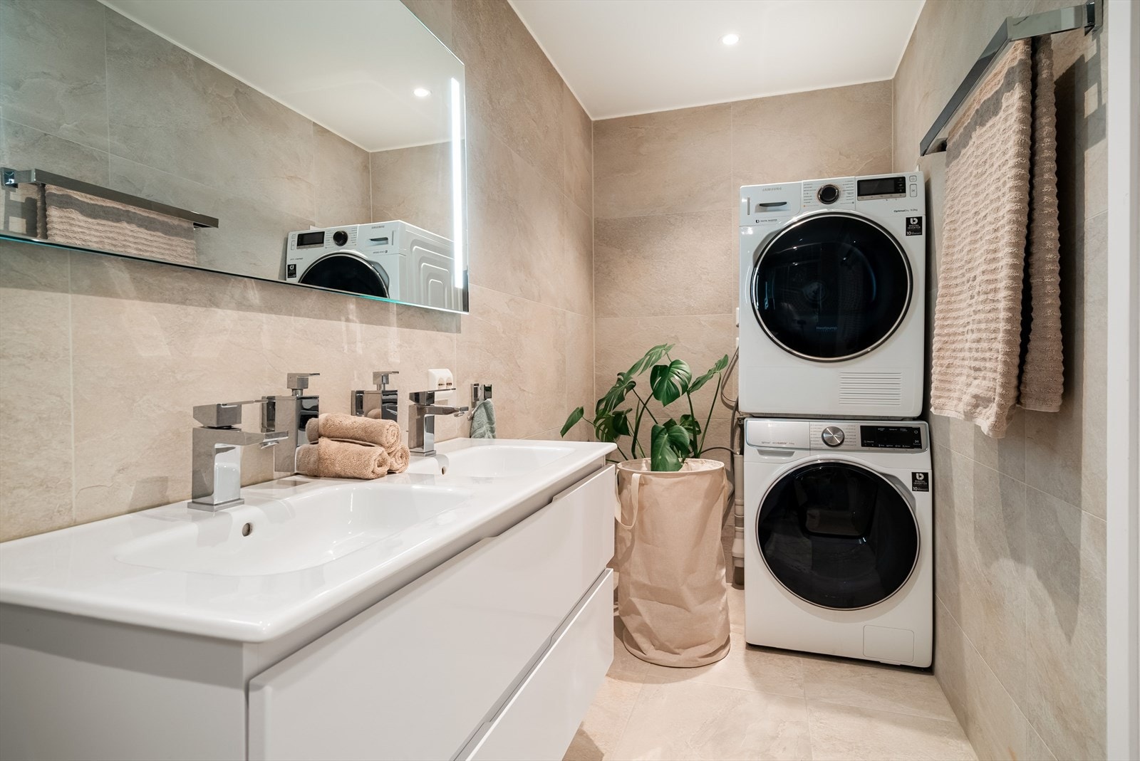 Badet har også opplegg for vaskemaskin. Galleribilde