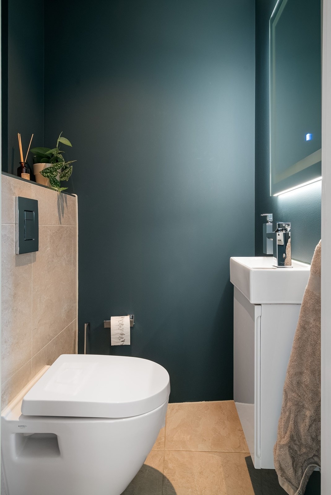 Separat toalettrom, oppgradert i 2020 samtidig med badet. Galleribilde