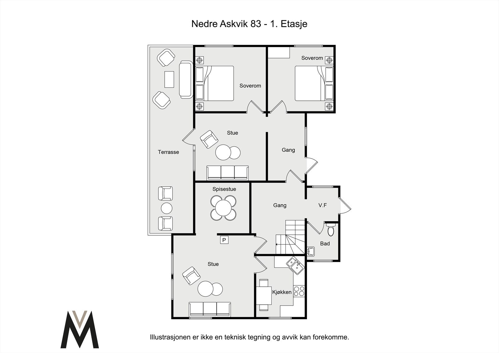 Plantegning - 1. etasje Galleribilde