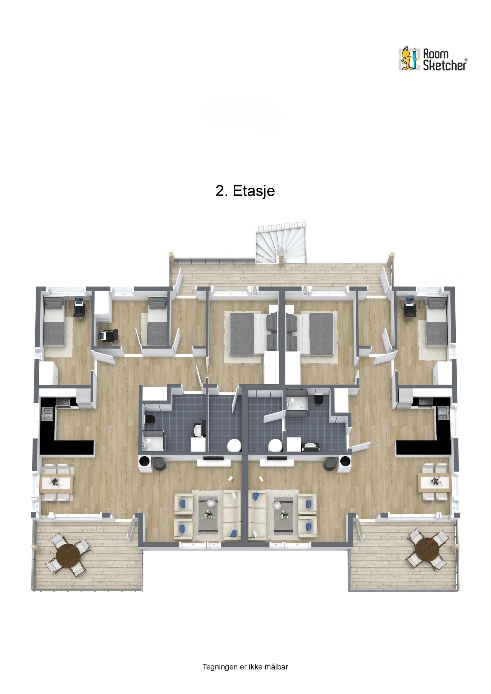 Plantegning 2.etg (leilighet C og D) Galleribilde